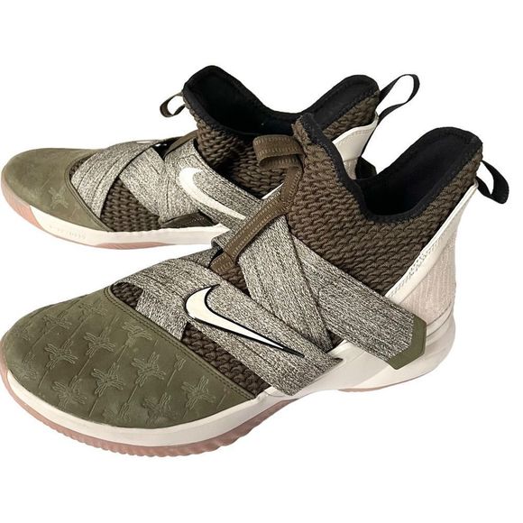🎊HP🎉Nike Lebron James Soldier XII 12 Land and Sea Olive Green Mens 11.5 - Picture 10 of 15